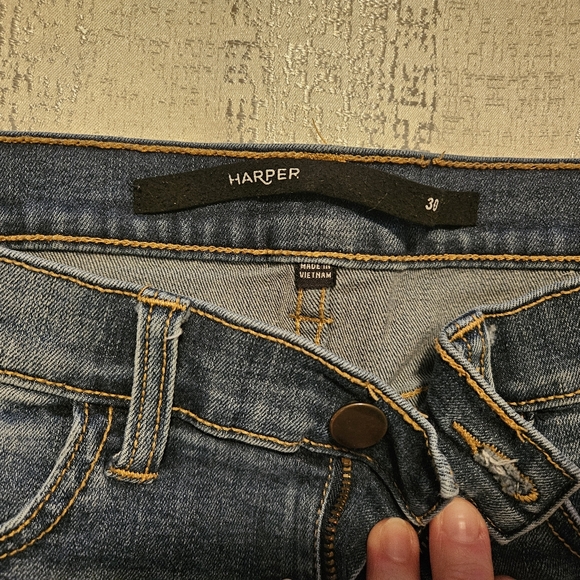 Harper Blue Distressed Jean Shorts - Picture 3 of 3